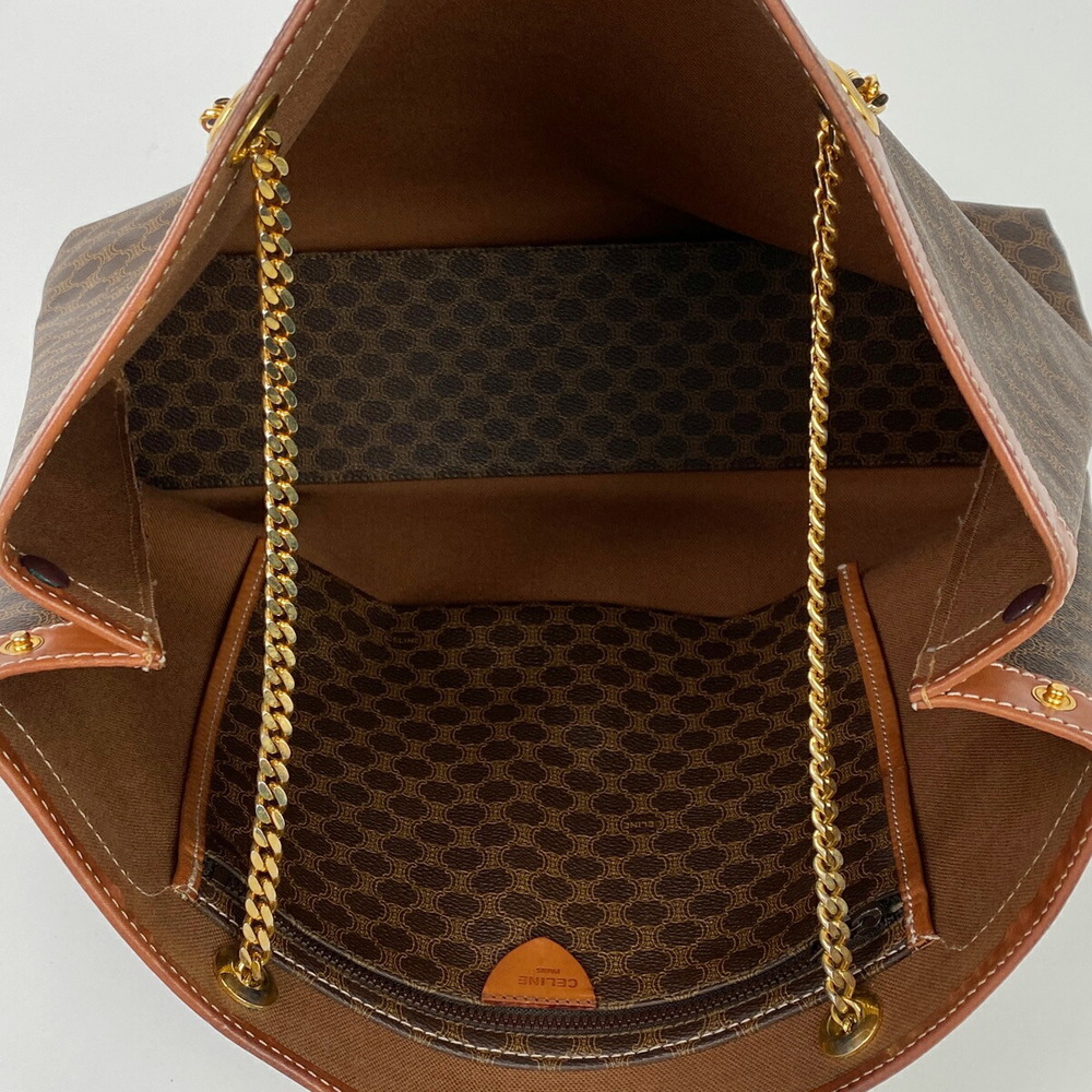 Celine Macadam Pattern Chain Canvas Tote Shoulder… - image 7